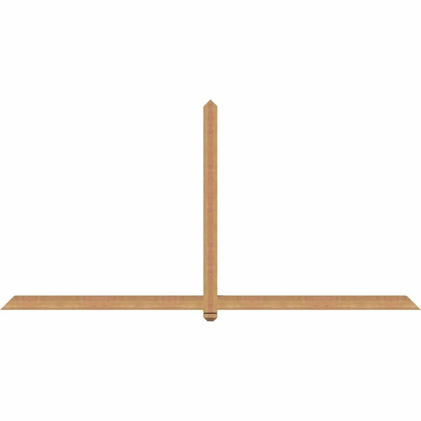 Ekena Millwork Eugene Smooth Timber Gable Bracket, Western Red Cedar, 108"W x 54"H x 3 1/2"D x 3 1/2"F, 12/12 Pitch GBW108X54X0404EUG00SWR - main